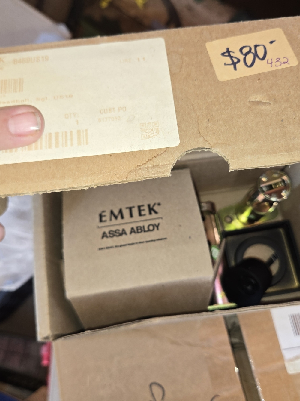NEW Emtek Black Matte Funish Dead Bolt Door Lock